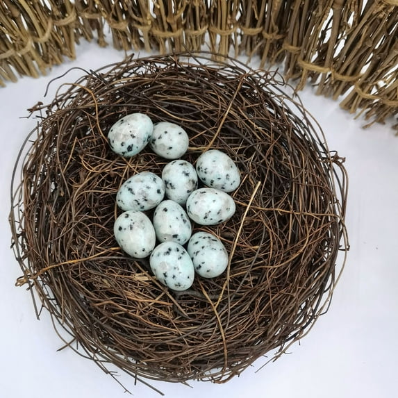 10 Pieces Worry Stones Egg Rock Crystal Gemstone Polished Mineral Rock Egg Stones Pocket Palm Chakra Crystal for Anxiety Relief Meditation Reiki Balancing Easter Decor(Classic Color)