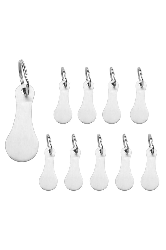 10 Pieces of Stainless Steel Remover- Token As Key Ring-Can Be Detached Directly,10 x key ring,silver
