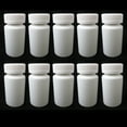 thumbnail image 1 of 10 Pill Bottle Storage Container Pet Tin Vial White 100Ml Screw Cap Jar Medicine, 1 of 4