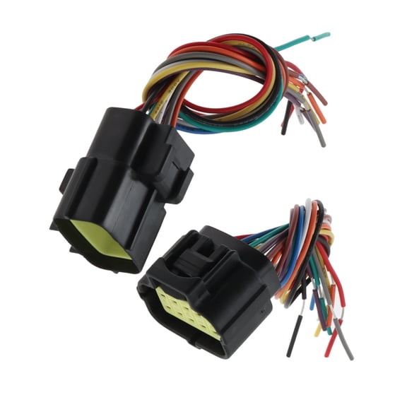 10 Pin 10 Wire Waterproof Electrical 1.8mm Wire Connector Mating Harness Plug