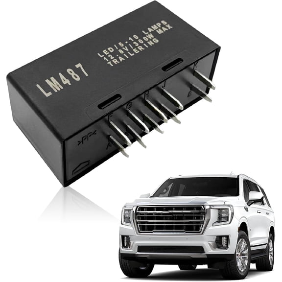 10-Pin Hazard Warning and Turn Signal Flasher Relay LM487 for GM Chevy Silverado GMC Cadillac Hummer 03-07, 10383321 15231201 Flasher Module