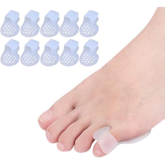 Pinky Toe Cushion Splints - Gel Toe Separators & Straightener, Prevent Blisters, Corn, Pain Relief-8 Pieces
