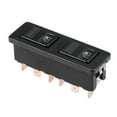 thumbnail image 1 of 10  Pins Car Window Switch Dual Button Car Control Master Rocker Switch Momentary, DC 12V, 1 of 5