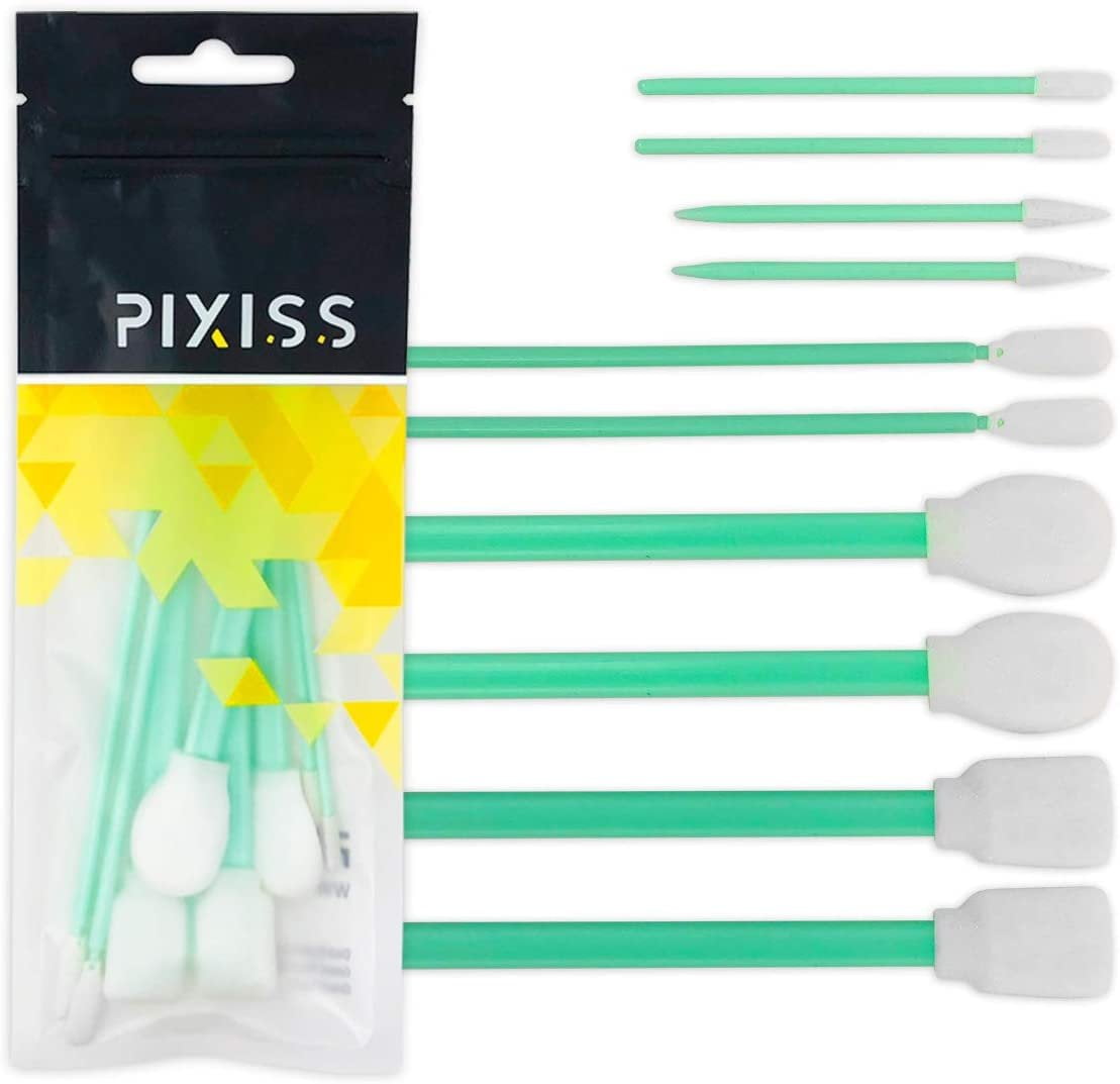 10 Pixiss Detail Alcohol Ink Blending Tools 5 Different Sizes, Foam Tips for Blending Inks, Chalks, Markers, Pencil, Charcoal on Yupo Paper and Other Mediums