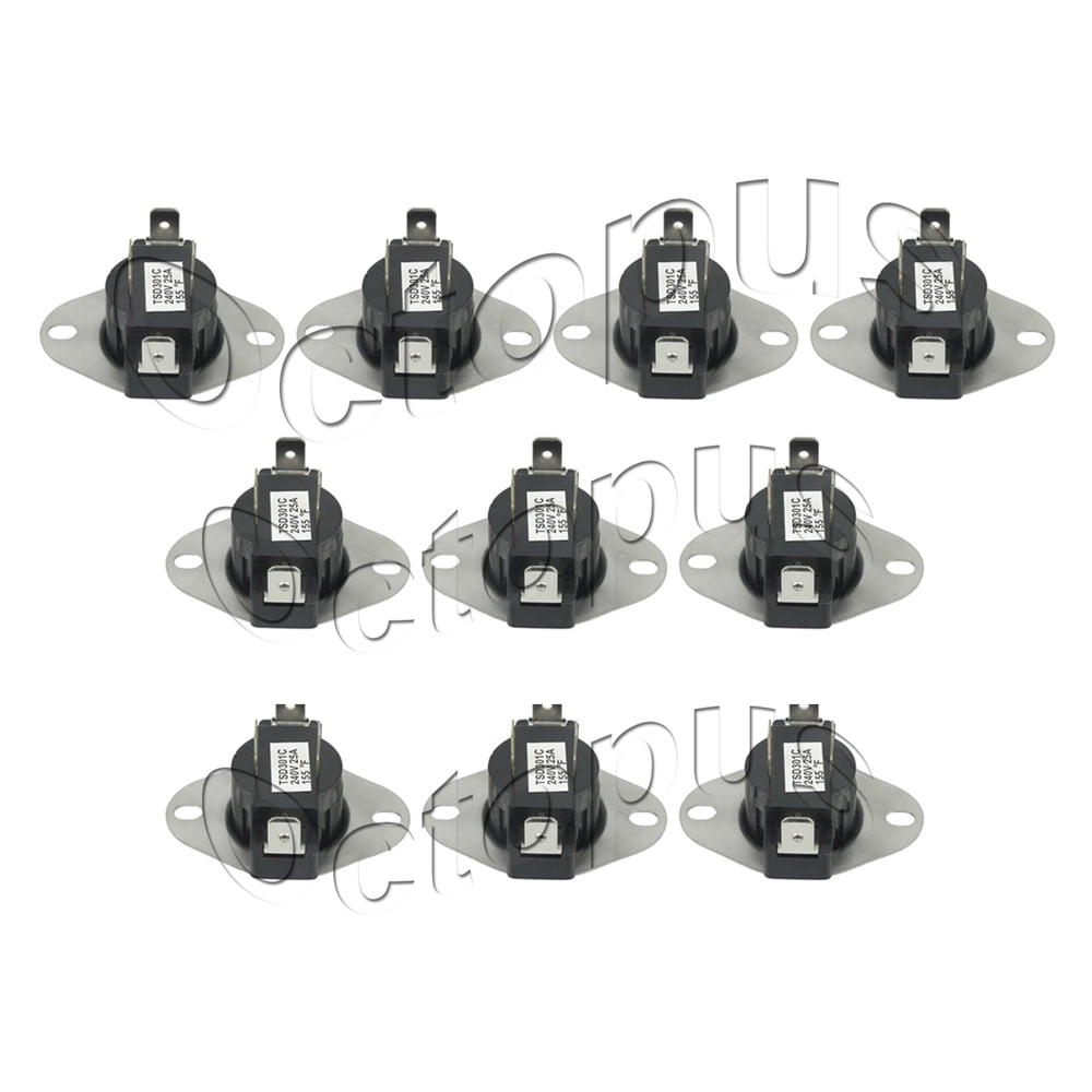 10 Pk 3387134 Dryer Thermostat Fits Whirlpool Kenmore Sears Roper L155 AP3131939