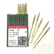 10 Pk. Groz-Beckert UYX128GAS TVX3 Titanium FFG/SES Ball Point Needles Singer Size 16 Metric Size 100