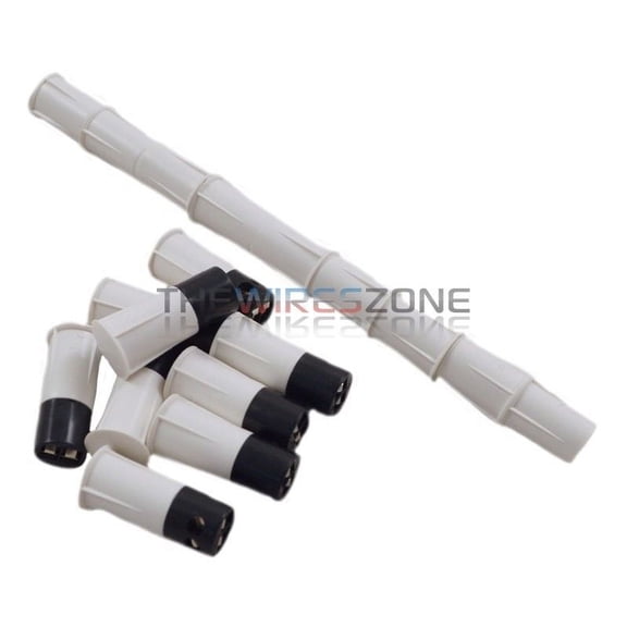 10/Pk White 3/8" Recessed Wired Door Window Sensor Alarm Switch Contact Terminal