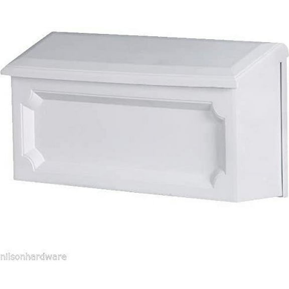 Gibraltar White Plastic Horizontal Mailbox WMH00W04 - Wall Mount - 10 Pack, 15.75" W