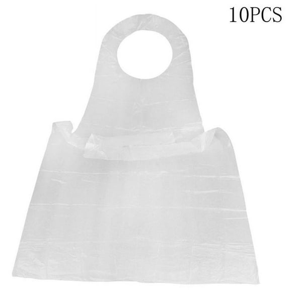 10 Plastic Adult Children Disposable Waterproof Dustproof Disposable Cooking N1F0 apron Apron