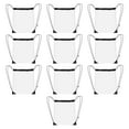 thumbnail image 1 of 10 Plastic Drawstring Backpacks Set - Plastic, Durable, Clear, Water Resistant - Black, 1 of 5