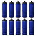thumbnail image 1 of 10 Plastic Water Bottles Set, 23 oz. - Screw-On Lid, Grip Design - Blue, 1 of 5