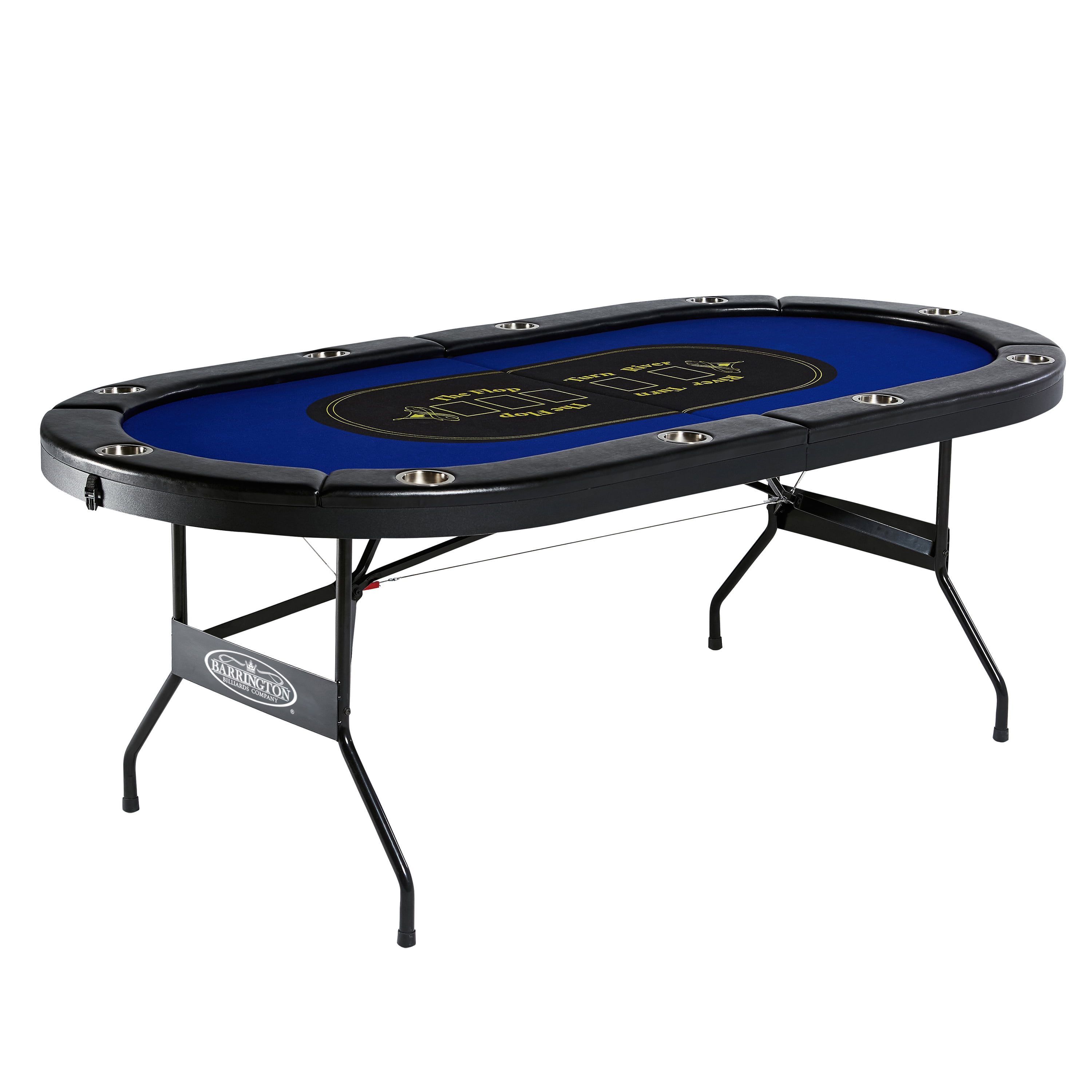 10 Player Blue Poker Table, No Assembly Required, by Barrington
