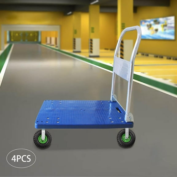 10'' Pneumatic Swivel Casters Set of 4 Heavy Duty Air Tires Rubber Wheel with Bolt on for Workbench Furniture Cabinet Woodbox - Max-Load 275.58lbs