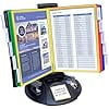 10-Pocket Desk Reference Organizer with Supplies Storage Base and Load Pockets to Hold 20 Sheets of Paper, Includes Fast Find Indexing Tabs