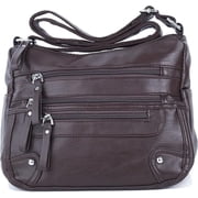10 Pockets Crossbody Purses for Women Medium Pocketbooks Lightweight Ladies Satchel Bag Multi Pocket Shoulder Handbag