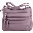 thumbnail image 1 of 10 Pockets Crossbody Purses for Women Medium Pocketbooks Lightweight Ladies Satchel Bag Multi Pocket Shoulder Handbag, 1 of 5