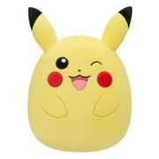 Squishmallows Original 10 inch Winking Pikachu Pok mon Plush - Childs Ultra Soft Stuffed Plush Toy