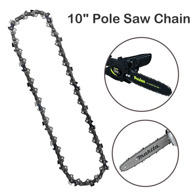 10" Pole Saw Chain Chainsaw Chain for Harbor Freight Atlas 56934, 10