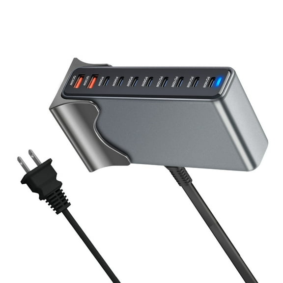 10 Port 800W Charging Station Desktop Charging Intelligent Power Distribution Fast Charging Adapter Texture