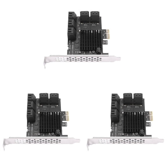10 Port SATA 3.0 to PCIe X1 Expansion Card PCI Express SATA Adapter