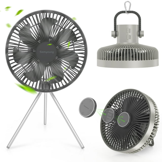 10" Portable Camping Fan for Tent Battery Operated Fan with Remote