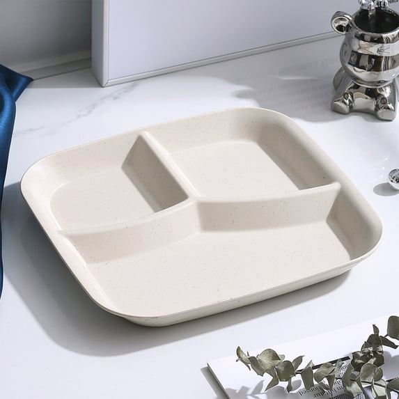10" Portion Control Divided Plate - Reusable 3-Compartment Dinner Tray for Adults, Picnic, Camping & Outdoor