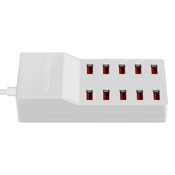 10 Ports USB Charger 72W/50W QC 3.0 PD Type C Hub Fast Charging Station for iPhone Samsung Tablet Multi Devices Extension Socket