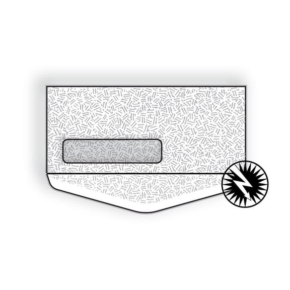 #10 Postage Meter Digi-Clear Window Confetti Tint, 4-1/8" x 9-1/2", White, Diagonal Seams, Laser Compatible (Box of 500)