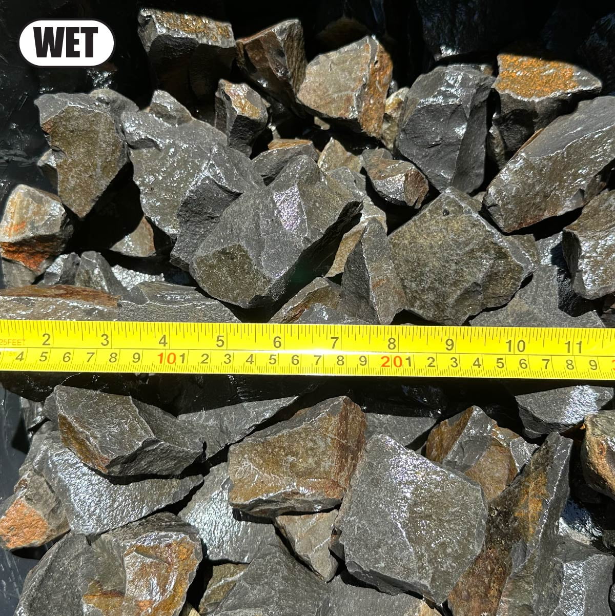 10 Pounds Dark Gray Basalt Rocks