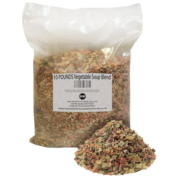 Naurejam 10 Pound Bag of Vegetable Soup Blend Mixed Dried Dehydrated Vegetable-for Ramen Noodle Soup