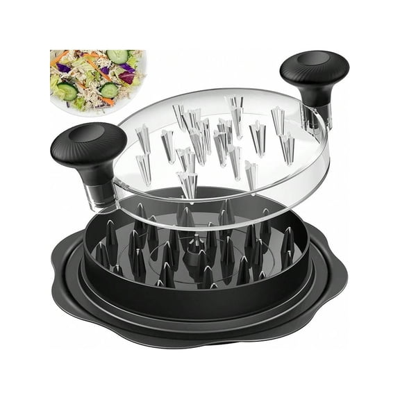 10" Pro Chicken Shredder Tool Twist Black，Visible Meat Grinder With Anti-Slip Bottom，Ergonomic Handle，Perfect Gift For 2026