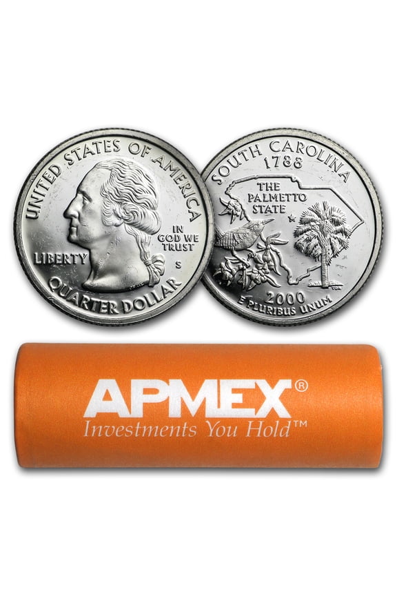 $10 Proof Quarters - 90% Silver 40-Coin Roll (Impaired)