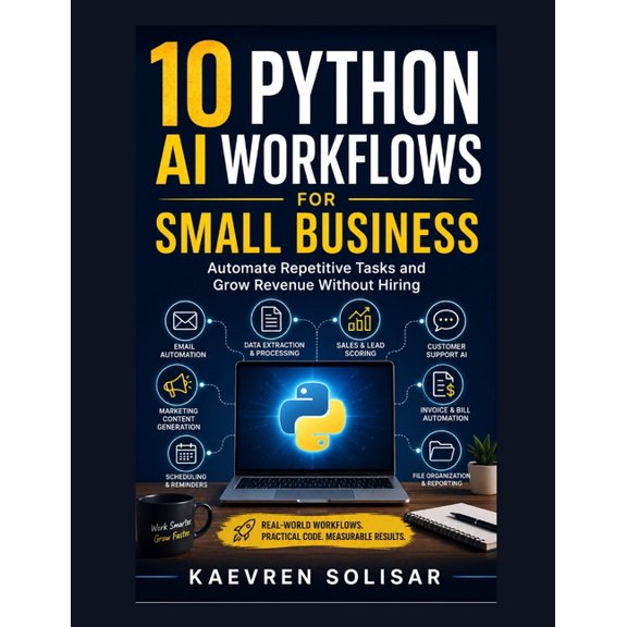 10 Python AI Workflows for Small Business: Automate Repetitive Tasks and Grow Revenue Without Hiring, (Paperback)