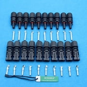 10 QTY Fit 30A Solar Panel Connector Pairs Male Female Set PV Cable Wire US