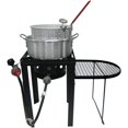 10Qt Fish Fryer with Side Table, Black