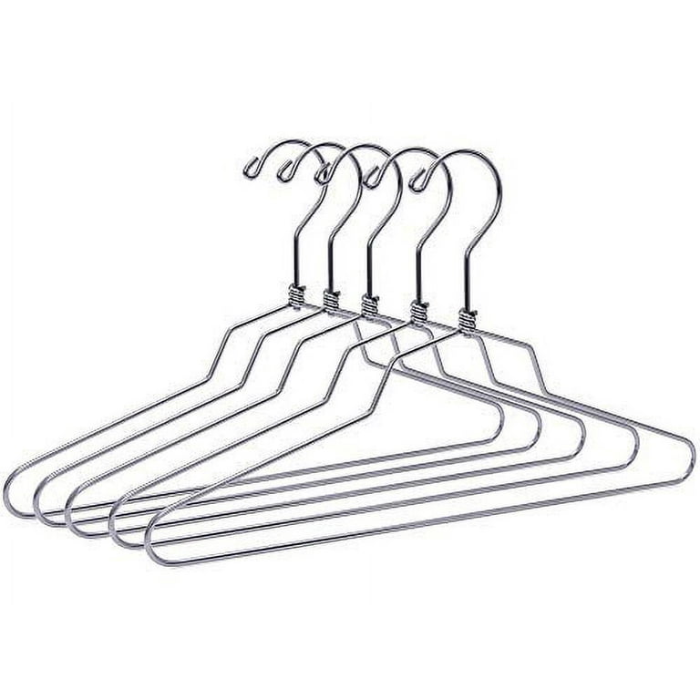 Lvelia 8 Packs Clothes Hangers, Heavy Duty Metal Stainless Steel Hangers  for Clothing, Coats, Shirts, Jackets, Suits 