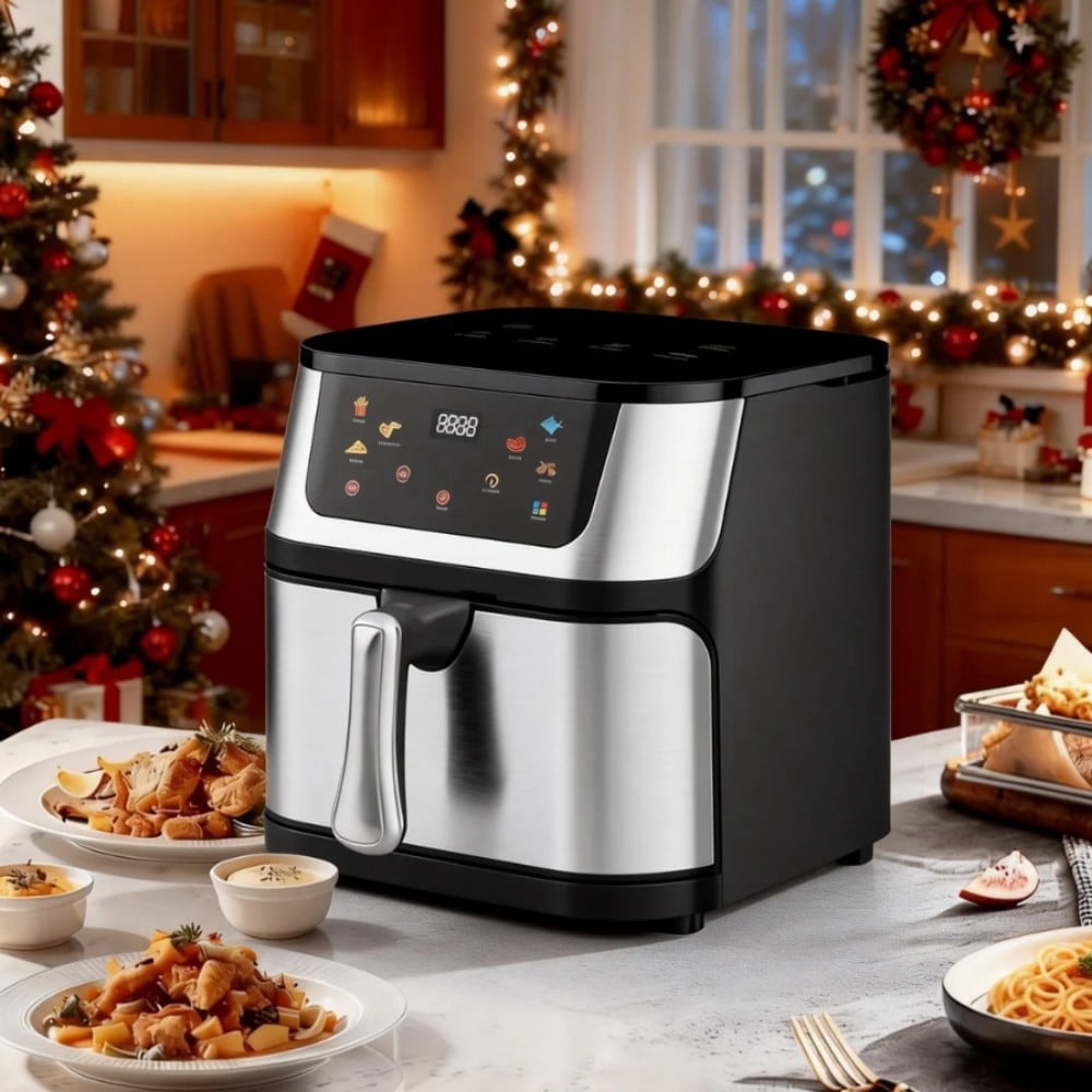 Air Fryer 8.45QT 1400W Oilless Oven Healthy Cooker Air Fryers Large Capacity with 6 Presets, LCD Touch Screen, Customerizable Cooking, Non-Stick Basket