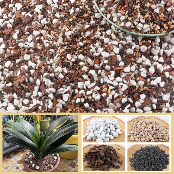 10 Quart Bonsai Soil Mix Lava,Pumice,Pine Bark and Calcined Rock, Natural Organic Mix for Potted Plants