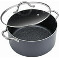 thumbnail image 1 of 10 Quart Cooking Pot, Large Non Stick Induction Stock Pot with Lid, All Stove Compatible, 10 QT Aluminum Soup/Stew Pot For Large-batch Cooking, Grey, 1 of 9