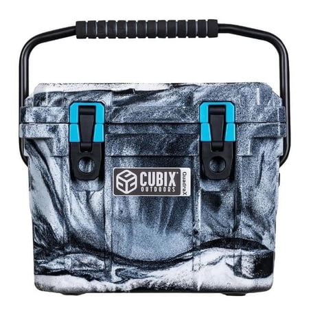 Cubix Outdoors 10 QT QuadraX Portable Insulated Hard Cooler - Fits 8 Cans - Winter Camo