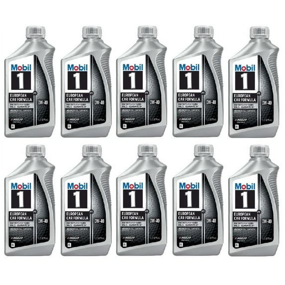 10 Quarts Mobil 1 European Car Formula Full Synthetic SAE 0W-40 MPN #112628