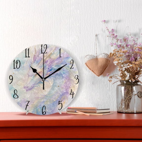 10" Quartz Indoor Wall Clock Silent Mechanism / Fantasy Dragon Pattern