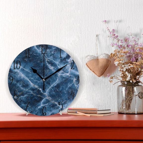 10" Quartz Indoor Wall Clock Silent Mechanism / Oceanic Gilded Strata
