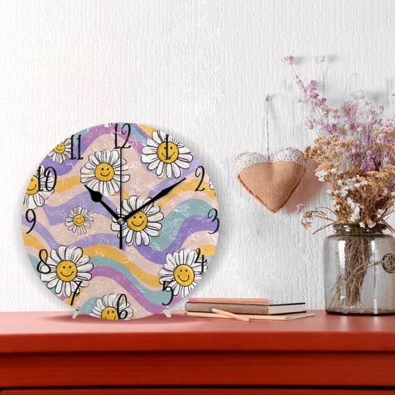10" Quartz Indoor Wall Clock Silent Mechanism / Smiley Faces
