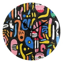 10" Quartz Indoor Wall Clock, Silent Mechanism Clock Abstract Style