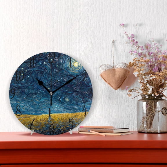 10" Quartz Indoor Wall Clock Silent Mechanism / Waiting in The Wheat Field