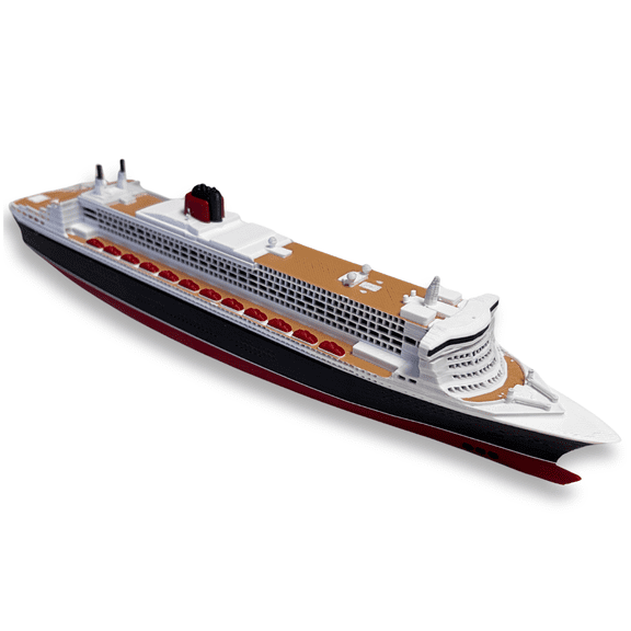 10" Queen Mary 2 Cruise Ship Model - Highly Detailed Display Replica - Cruise Vacation Memorabilia & Nautical Desktop Decor