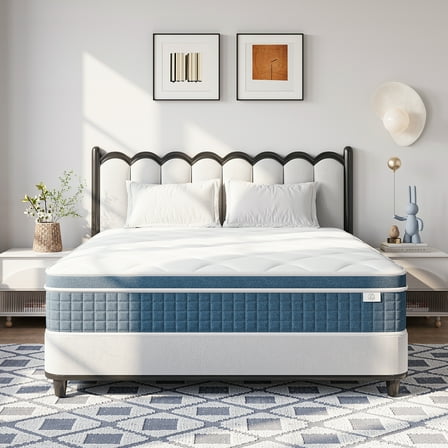 10" Queen Mattress,Memory Foam & Spring Hybrid Mattress Queen Size,Medium Feel,Breathable Comfort Pressure Relieving for Guest Bedroom - Individual Pocket