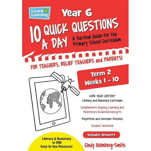 Lizard Learning 10 Quick Questions A Day Year 6 Term 2, (Paperback)