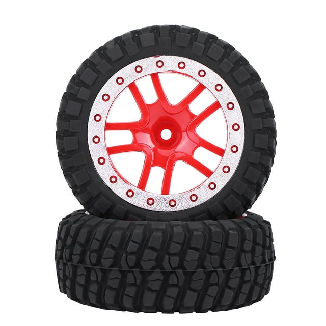 10 RC Car, Crawler, or Short Truck 2Pack Rubber Tires with Hubs for 1